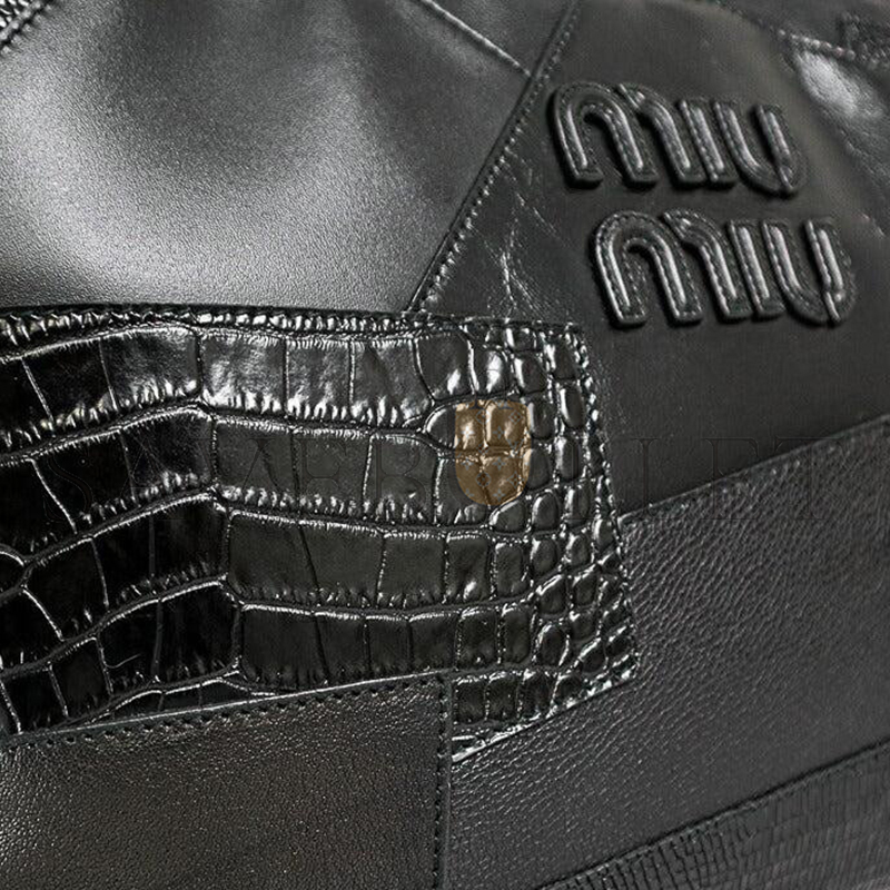 MIU MIU LEATHER PATCHWORK BEAU BAG 5BB117 (34*23*10cm)